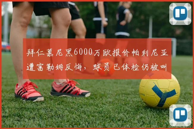 拜仁慕尼黑6000万欧报价帕利尼亚遭富勒姆反悔，球员已体检仍被叫停